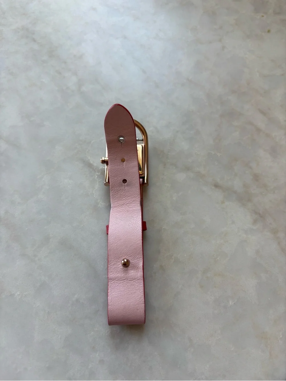 Tory Burch Thayer pink and beige leather strape watch